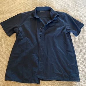 Brandy Melville Oversized Button Up Navy Shirt